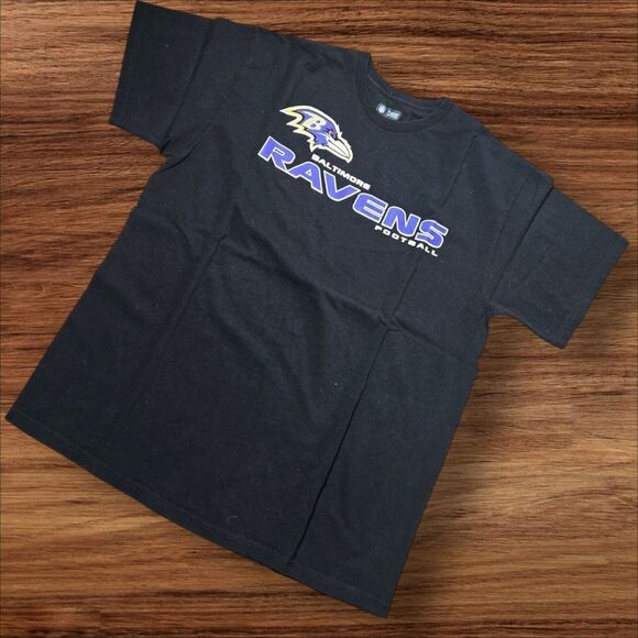 NFL Team Apparel Baltimore Ravens Black Graphic Tee Shirt - Picture 1 of 4